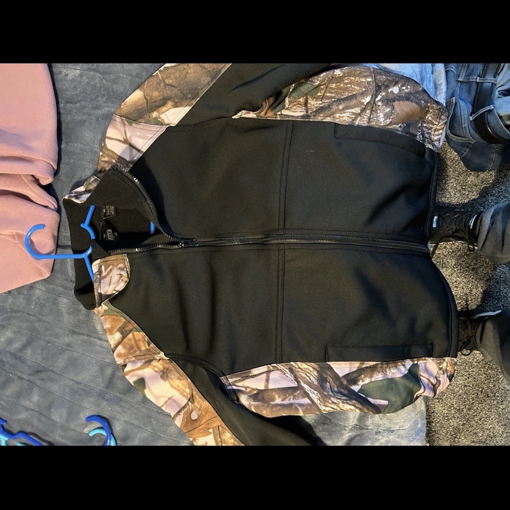 Women's Black and Camouflage Sweater